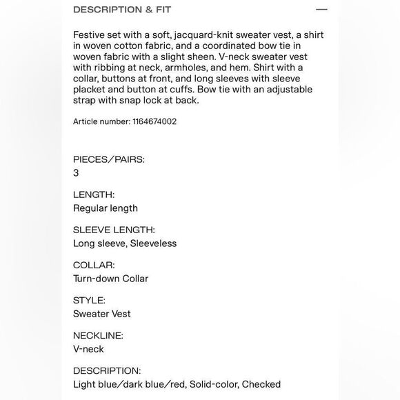 3 PIECE SWEATER VEST/SHIRT SET & RELAXED FIT TWILL PANTS - Picture 7 of 12